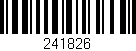 Código de barras (EAN, GTIN, SKU, ISBN): '241826'