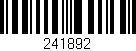 Código de barras (EAN, GTIN, SKU, ISBN): '241892'