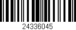 Código de barras (EAN, GTIN, SKU, ISBN): '24336045'
