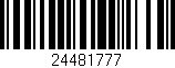 Código de barras (EAN, GTIN, SKU, ISBN): '24481777'