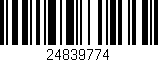 Código de barras (EAN, GTIN, SKU, ISBN): '24839774'