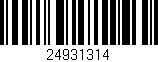 Código de barras (EAN, GTIN, SKU, ISBN): '24931314'