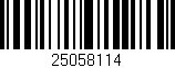 Código de barras (EAN, GTIN, SKU, ISBN): '25058114'