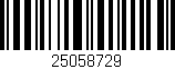 Código de barras (EAN, GTIN, SKU, ISBN): '25058729'