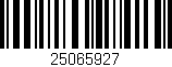 Código de barras (EAN, GTIN, SKU, ISBN): '25065927'