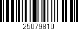 Código de barras (EAN, GTIN, SKU, ISBN): '25079810'