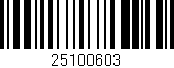 Código de barras (EAN, GTIN, SKU, ISBN): '25100603'