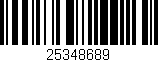 Código de barras (EAN, GTIN, SKU, ISBN): '25348689'