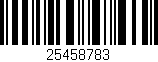 Código de barras (EAN, GTIN, SKU, ISBN): '25458783'