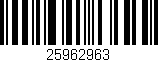 Código de barras (EAN, GTIN, SKU, ISBN): '25962963'