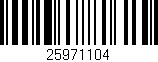 Código de barras (EAN, GTIN, SKU, ISBN): '25971104'