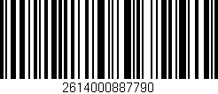 Código de barras (EAN, GTIN, SKU, ISBN): '2614000887790'