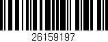 Código de barras (EAN, GTIN, SKU, ISBN): '26159197'