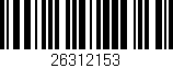 Código de barras (EAN, GTIN, SKU, ISBN): '26312153'