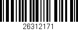 Código de barras (EAN, GTIN, SKU, ISBN): '26312171'