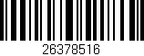 Código de barras (EAN, GTIN, SKU, ISBN): '26378516'