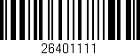 Código de barras (EAN, GTIN, SKU, ISBN): '26401111'