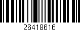 Código de barras (EAN, GTIN, SKU, ISBN): '26418616'