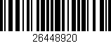 Código de barras (EAN, GTIN, SKU, ISBN): '26448920'