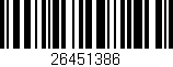 Código de barras (EAN, GTIN, SKU, ISBN): '26451386'