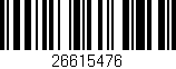 Código de barras (EAN, GTIN, SKU, ISBN): '26615476'