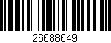 Código de barras (EAN, GTIN, SKU, ISBN): '26688649'