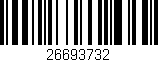 Código de barras (EAN, GTIN, SKU, ISBN): '26693732'