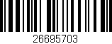 Código de barras (EAN, GTIN, SKU, ISBN): '26695703'