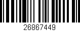 Código de barras (EAN, GTIN, SKU, ISBN): '26867449'