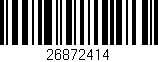 Código de barras (EAN, GTIN, SKU, ISBN): '26872414'