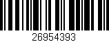 Código de barras (EAN, GTIN, SKU, ISBN): '26954393'