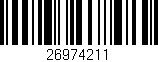Código de barras (EAN, GTIN, SKU, ISBN): '26974211'