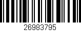 Código de barras (EAN, GTIN, SKU, ISBN): '26983795'
