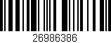 Código de barras (EAN, GTIN, SKU, ISBN): '26986386'