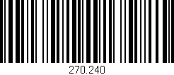 Código de barras (EAN, GTIN, SKU, ISBN): '270.240'
