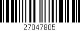 Código de barras (EAN, GTIN, SKU, ISBN): '27047805'