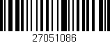 Código de barras (EAN, GTIN, SKU, ISBN): '27051086'