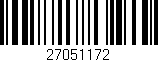 Código de barras (EAN, GTIN, SKU, ISBN): '27051172'