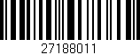Código de barras (EAN, GTIN, SKU, ISBN): '27188011'