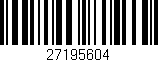 Código de barras (EAN, GTIN, SKU, ISBN): '27195604'
