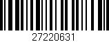 Código de barras (EAN, GTIN, SKU, ISBN): '27220631'