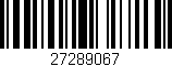 Código de barras (EAN, GTIN, SKU, ISBN): '27289067'