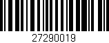 Código de barras (EAN, GTIN, SKU, ISBN): '27290019'