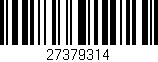 Código de barras (EAN, GTIN, SKU, ISBN): '27379314'