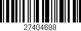 Código de barras (EAN, GTIN, SKU, ISBN): '27404688'