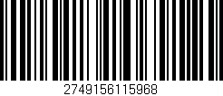 Código de barras (EAN, GTIN, SKU, ISBN): '2749156115968'