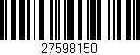 Código de barras (EAN, GTIN, SKU, ISBN): '27598150'