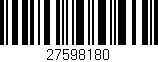Código de barras (EAN, GTIN, SKU, ISBN): '27598180'