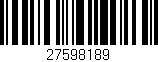 Código de barras (EAN, GTIN, SKU, ISBN): '27598189'