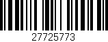 Código de barras (EAN, GTIN, SKU, ISBN): '27725773'